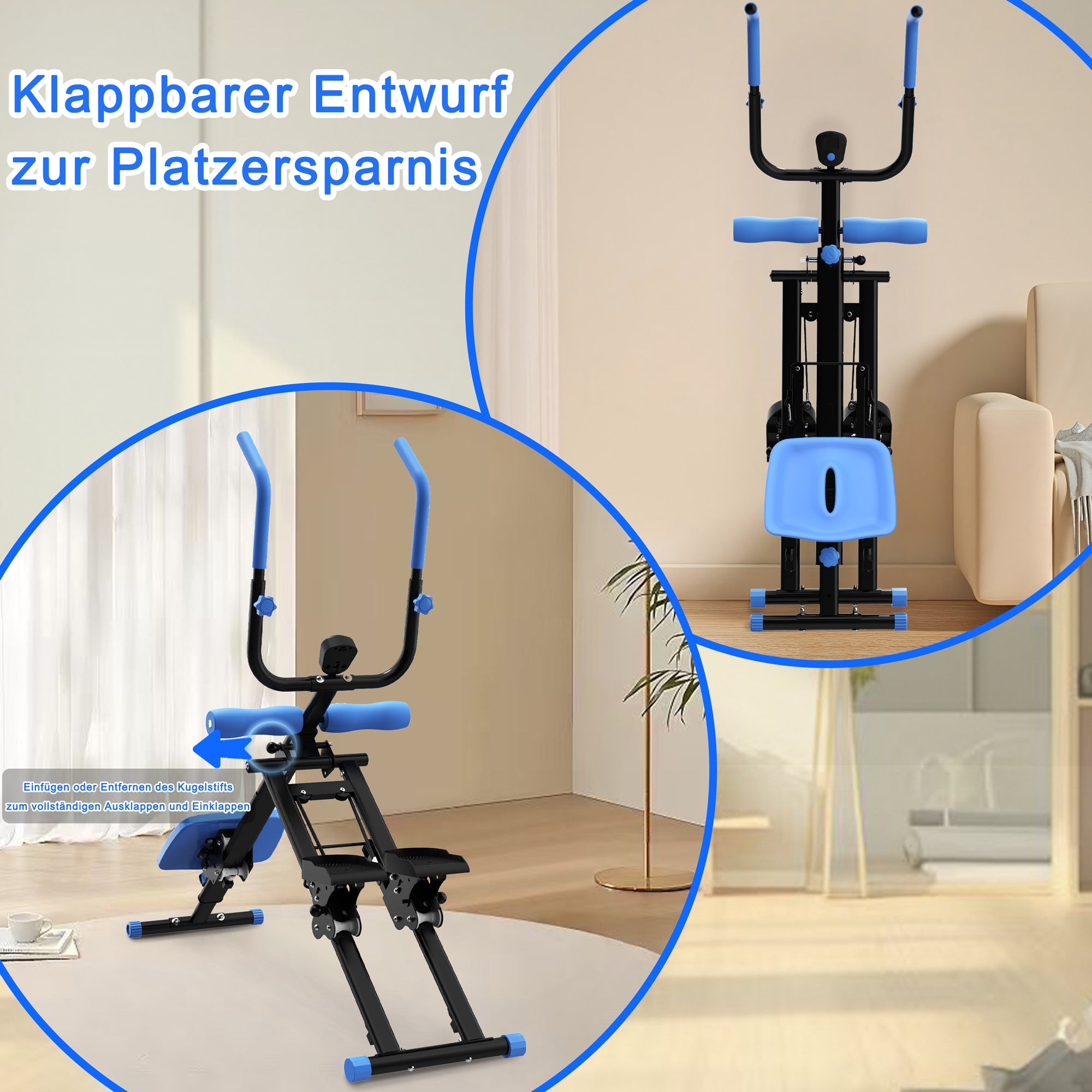 2-in-1 Stair Stepper & Abdominal Trainer - Foldable Full Body Home Gym Workout Equipment