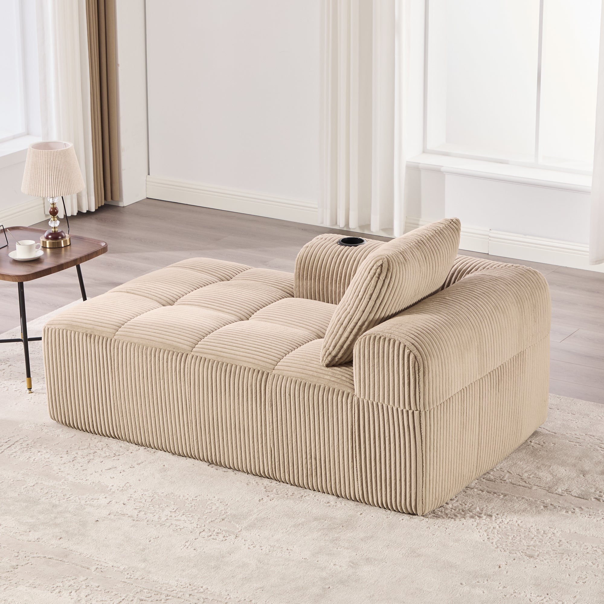 Recliner Sofa Cozy with Side Pocket Drink Holder - Corduroy