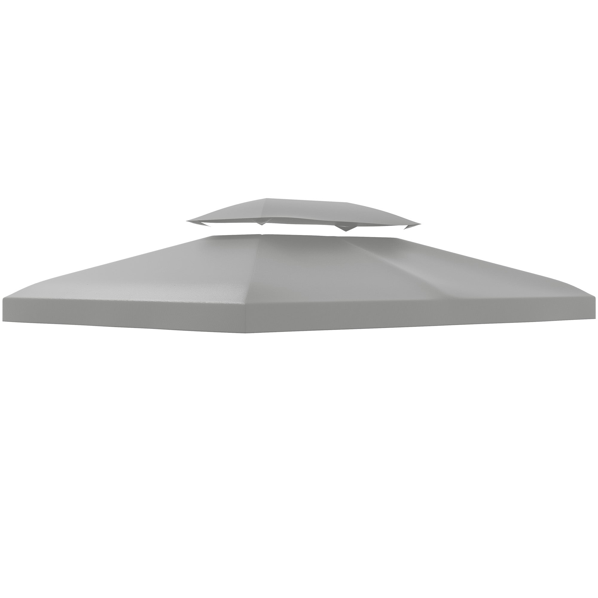 Replacement Roof for Garden Pavilion 3x4m Weatherproof Polyester, Light Grey