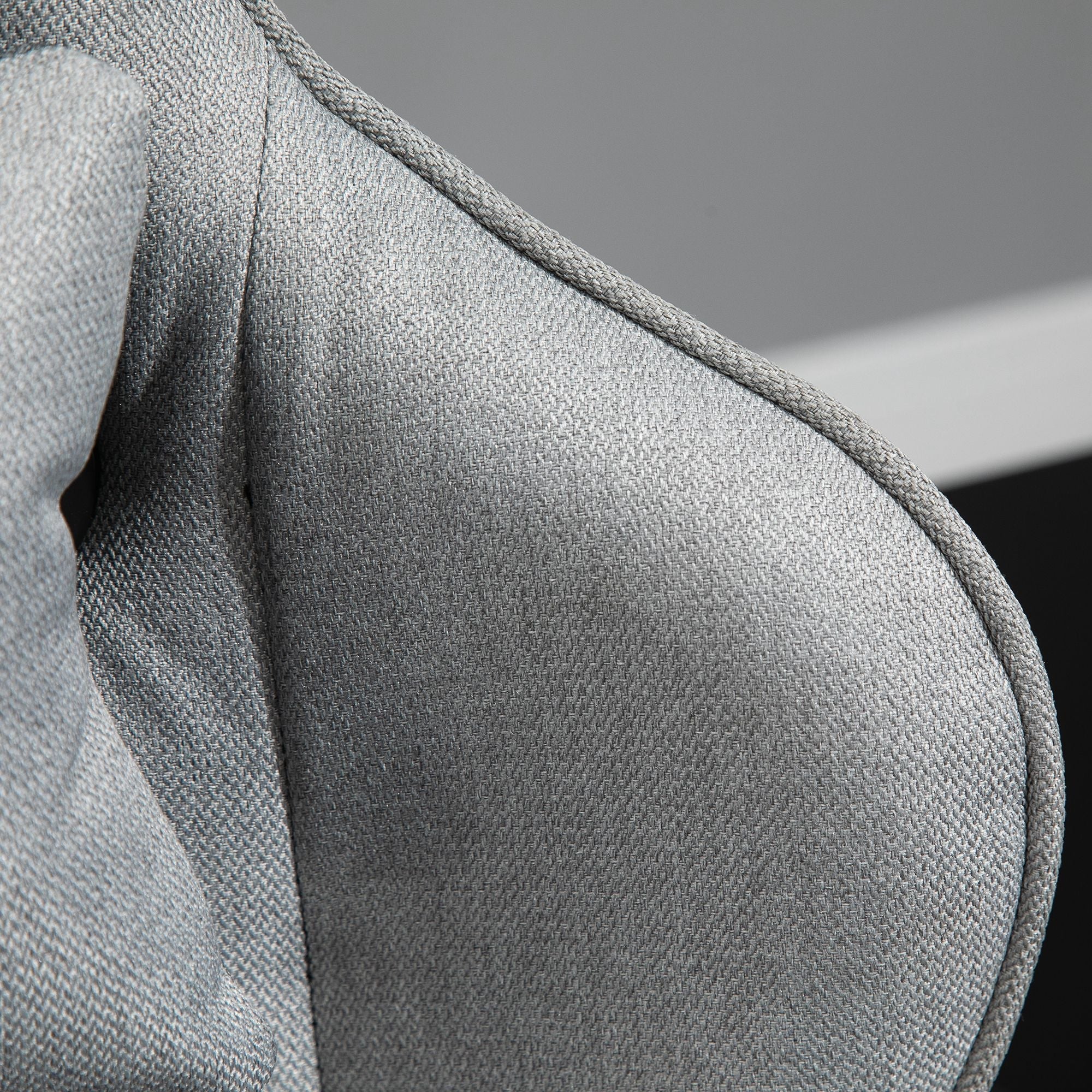 Vinsetto Office Chair, Adjustable Armrests, Lumbar Cushions, Rocker Function, Grey Fabric