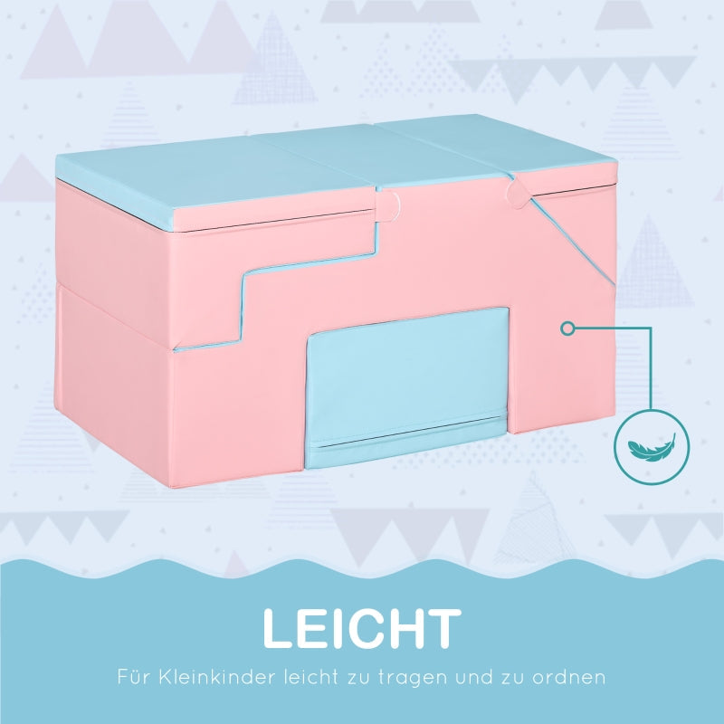 Climbing and Sliding Toy, Motor Skills, Artificial Leather, Pink + Blue