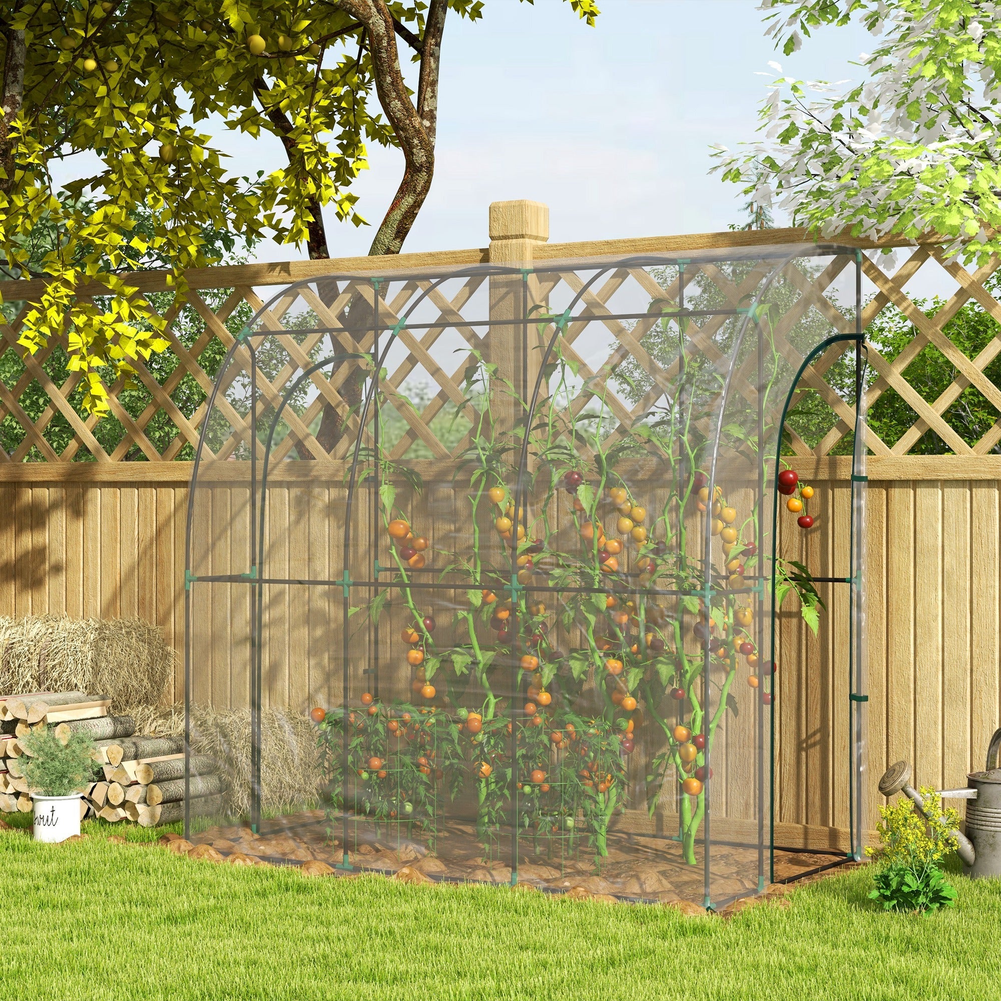 Walk-In Lean To Greenhouse 214cm x 118cm Clear