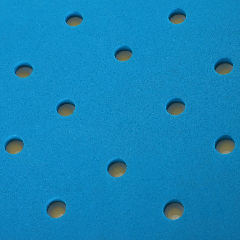 Bath Stool Chair, 6-Level Adjustable Shower Non-Slip Padded Seat, Aluminium Blue