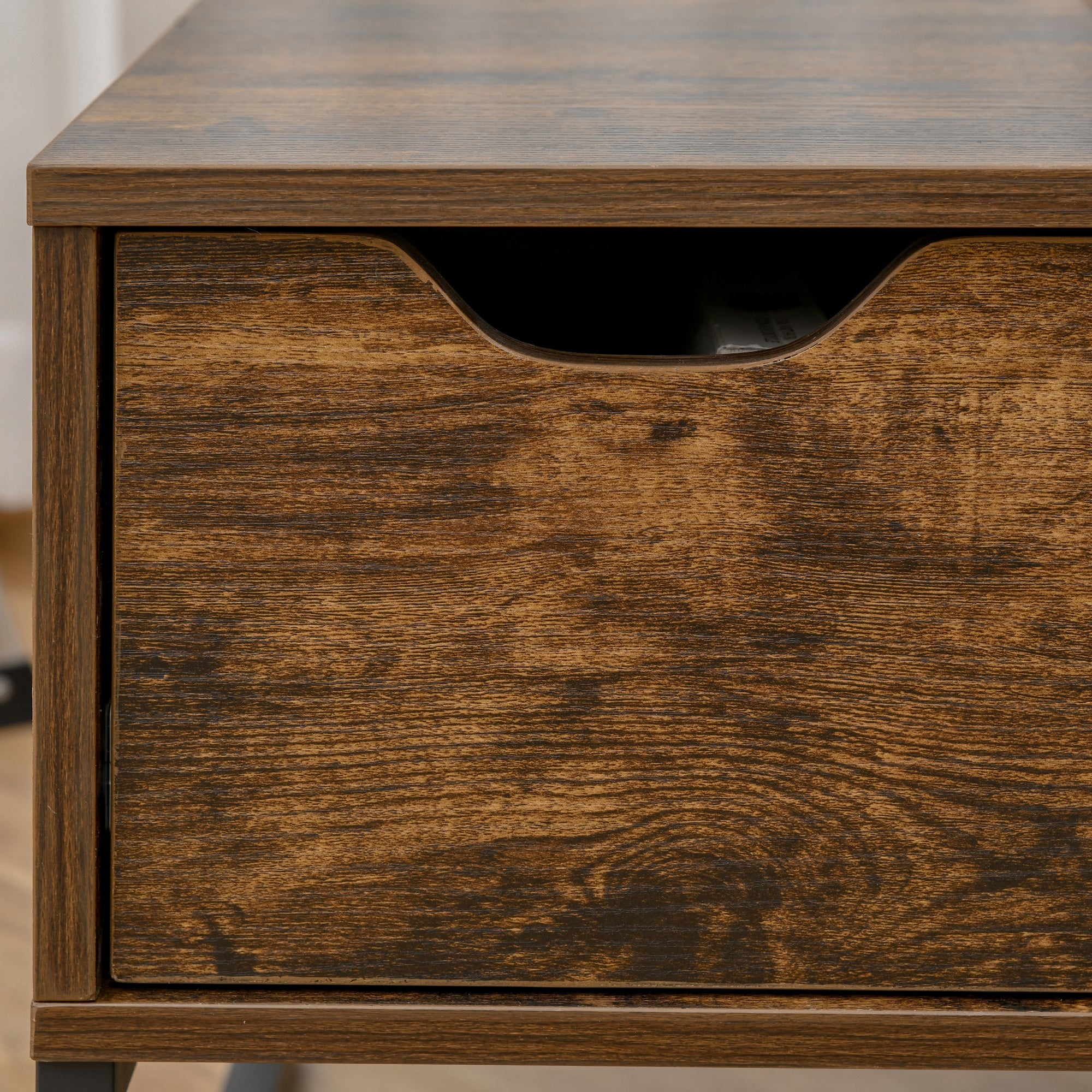 Coffee Table Living Room Height-Adjustable Top Brown Chipboard