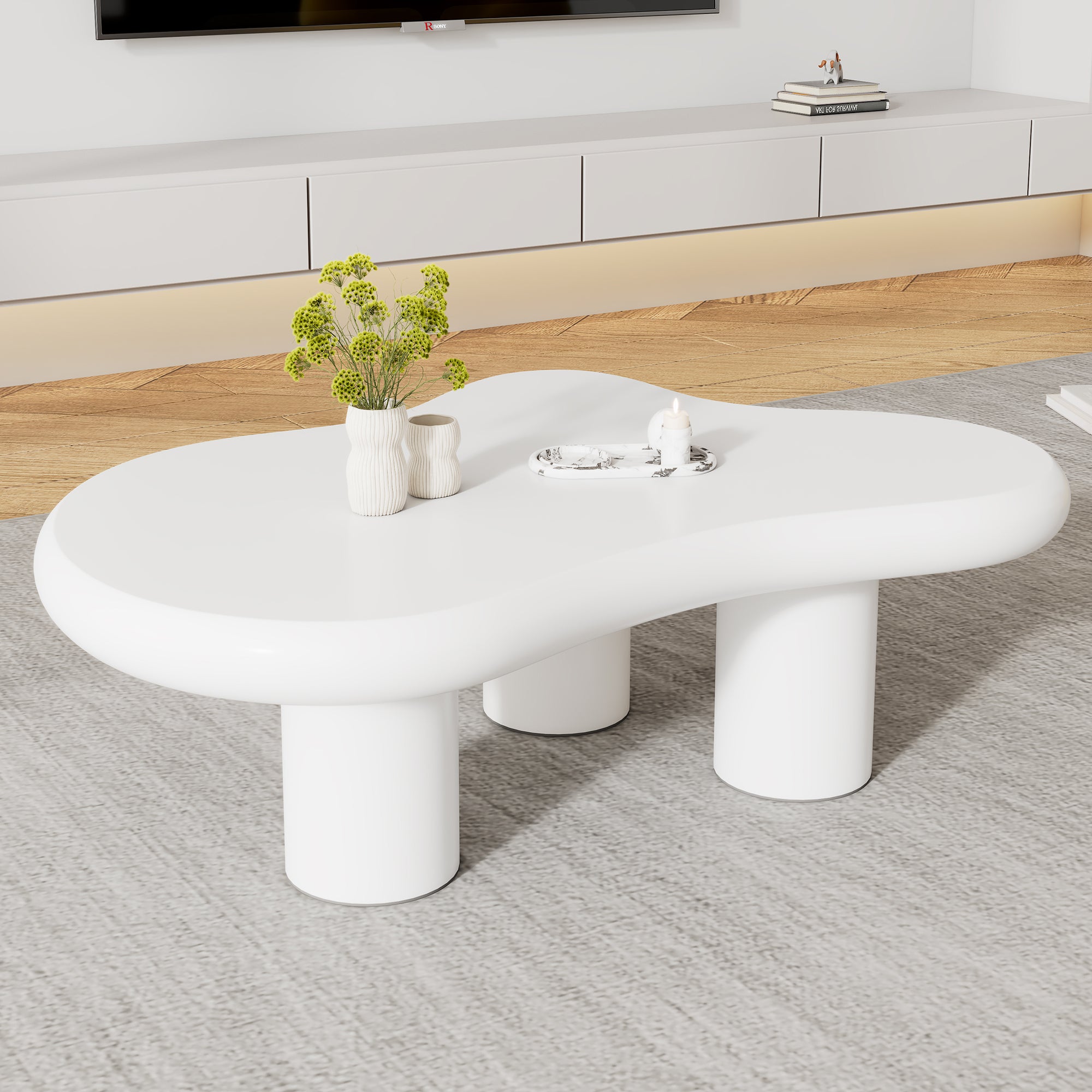 Cloud Coffee Table, Irregular Shape 97cm MDF Lacquered