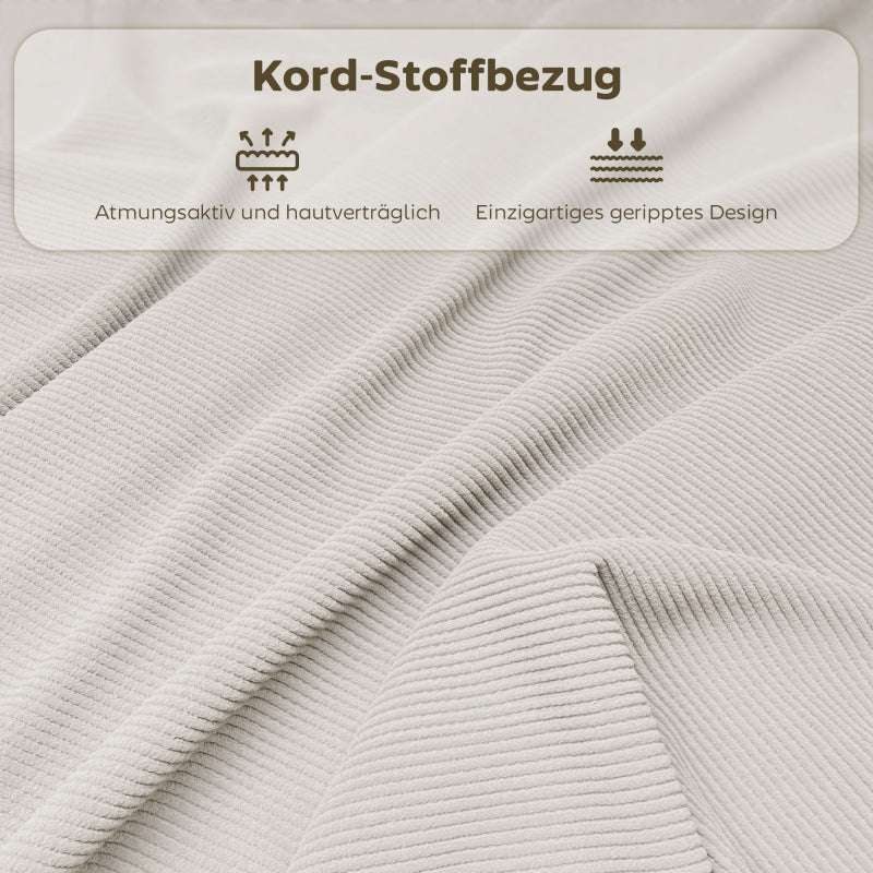 Klappstuhl-Set, 4 Stück, gepolstert, zusammenklappbar, 120 kg Tragkraft, Cremeweiß