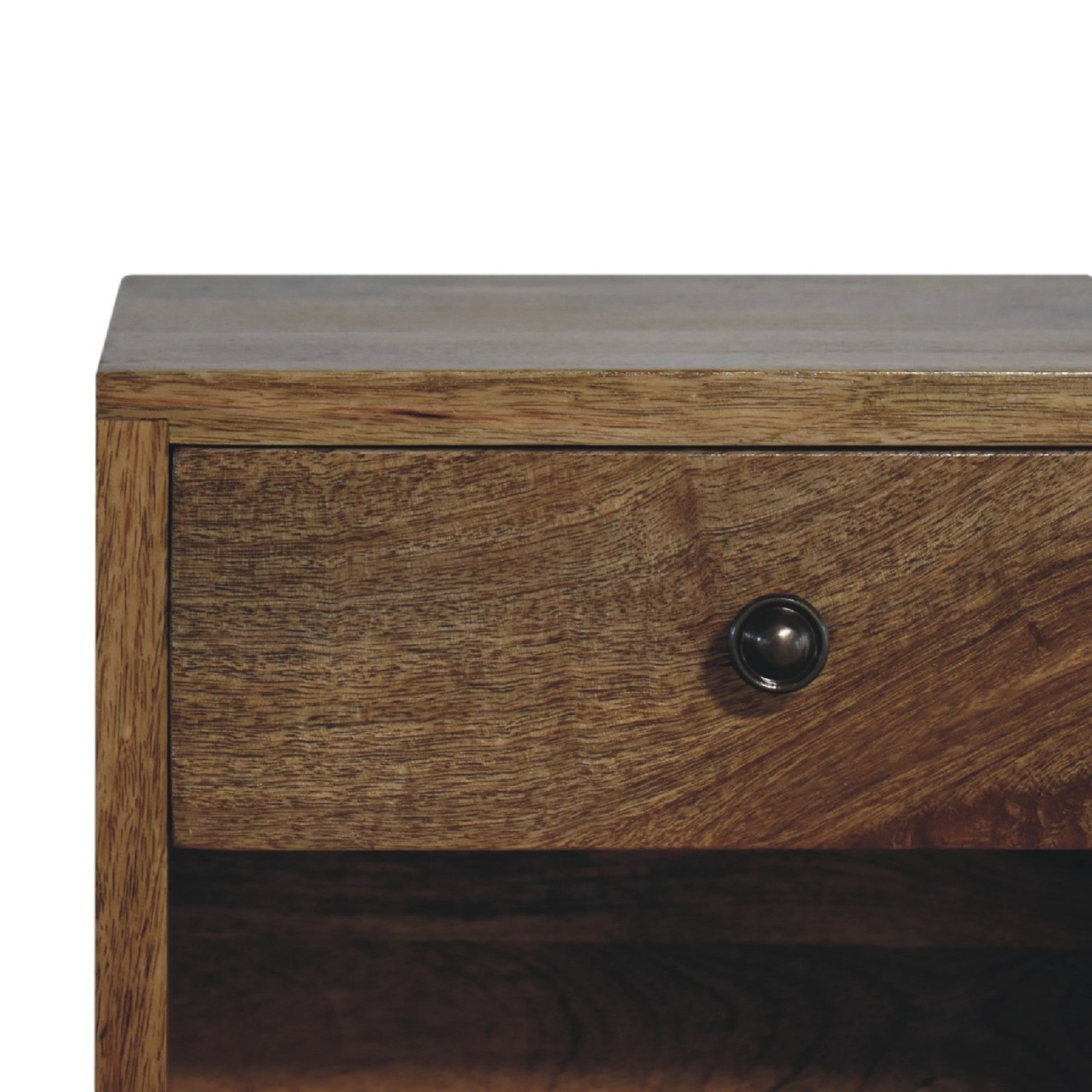 Solid Wood Floating Mini Classic Bedside with 1 Drawer and 1 Shelf, Brown