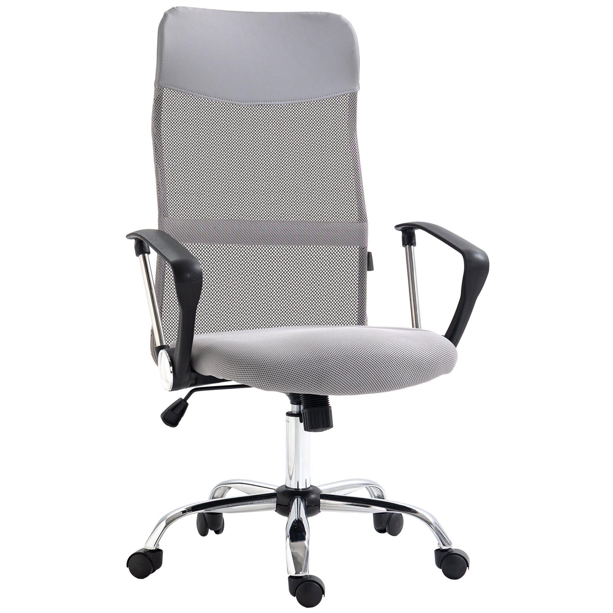 Ergonomic Office Chair Adjustable Height Tilt Mesh Light Grey