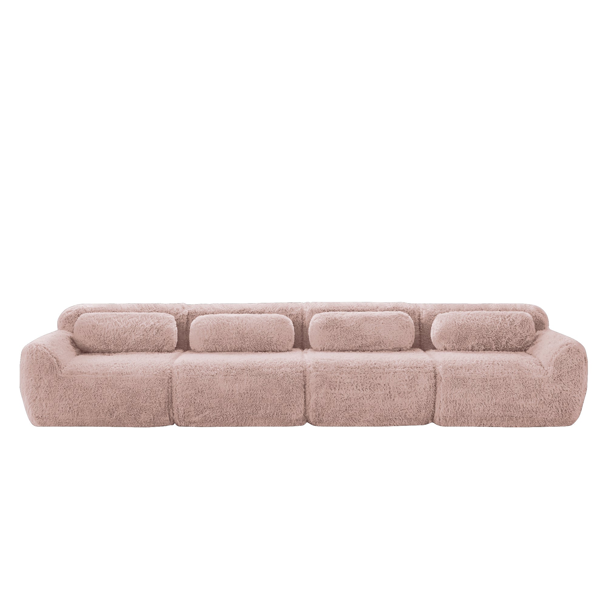 4-seater Sofa Plush Multi-Combination Ergonomic - Pink