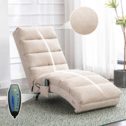 Relaxation Lounger Fixed Reclining Sofa Full Body Support Vibration Side Pockets