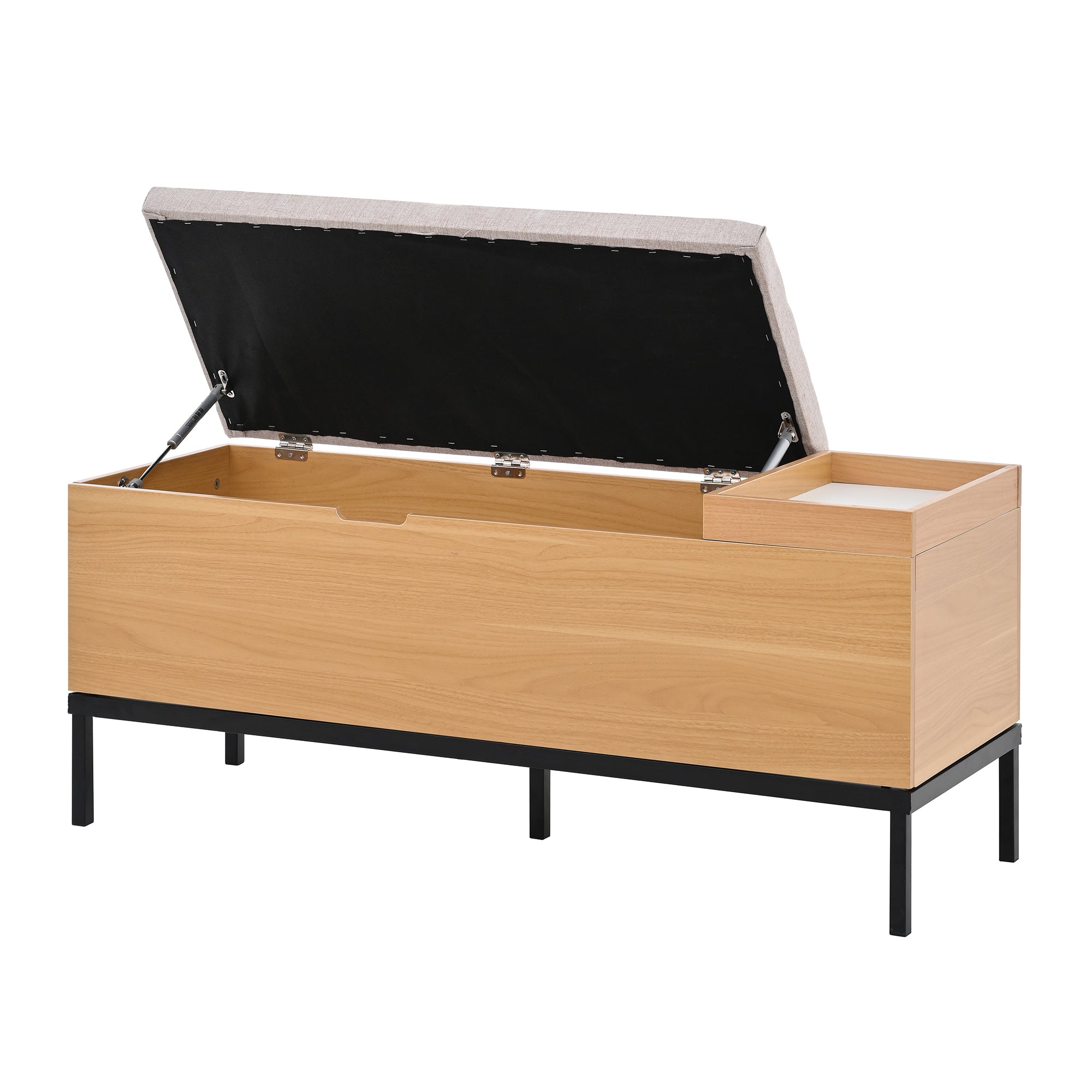 Shoe bench storage seating cabinet foldable footstool natural
