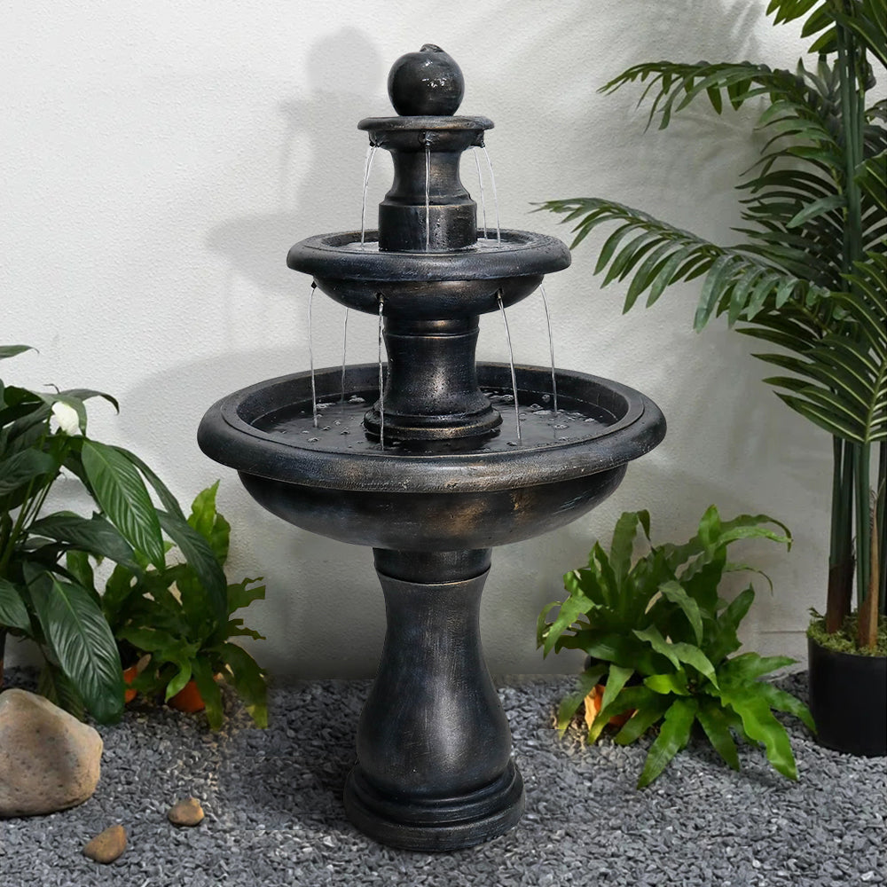 Fountain 115cm High Modern Outdoor Electric Pump, Concrete