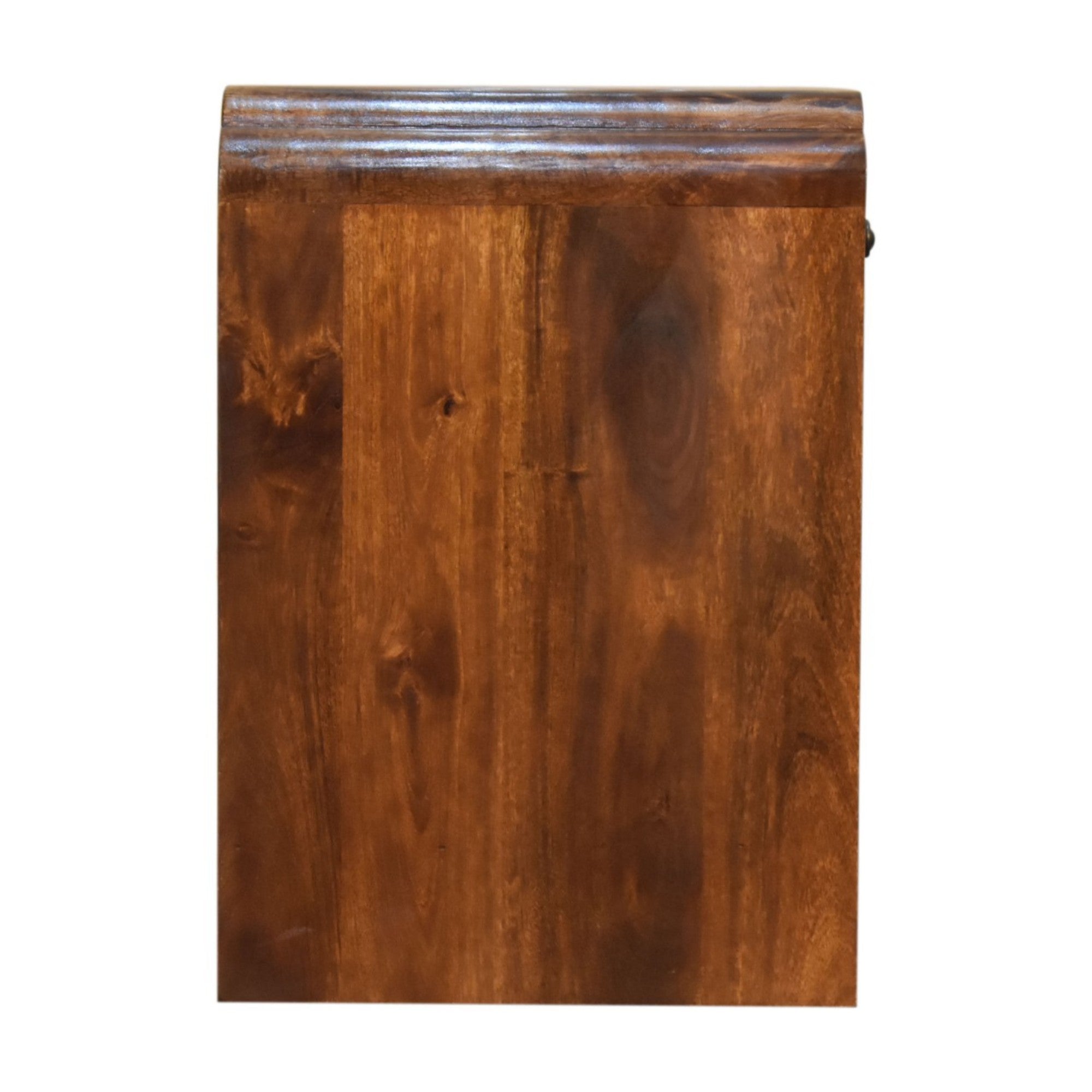 Newton Bedside, 1 Drawer and Open Shelf, Solid Wood Dark Brown