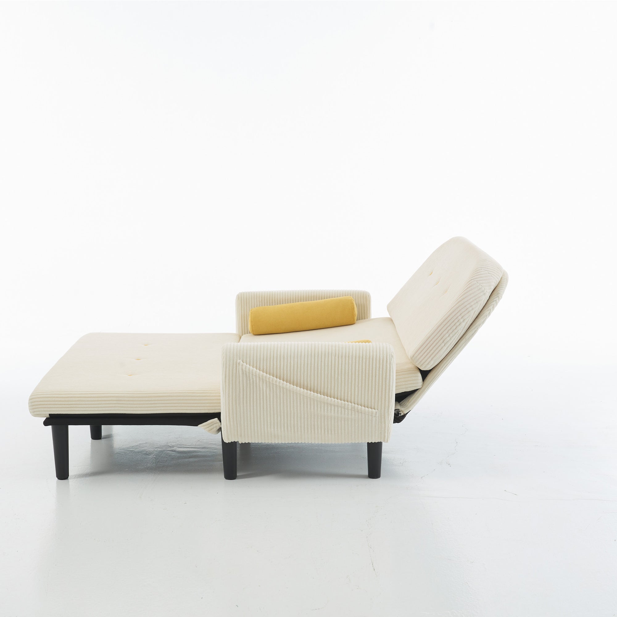 Loveseat Sofa Daybed Recliner Storage - Ivory Corduroy