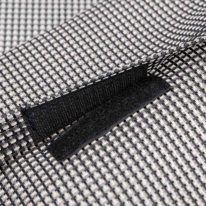 Folding Sun Lounger Zero-Gravity Recliner 9-Position Adjustable with Cushion - Black/Grey