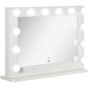 Hollywood Vanity Mirror Illuminated 12 LED Lights 80x60cm, White