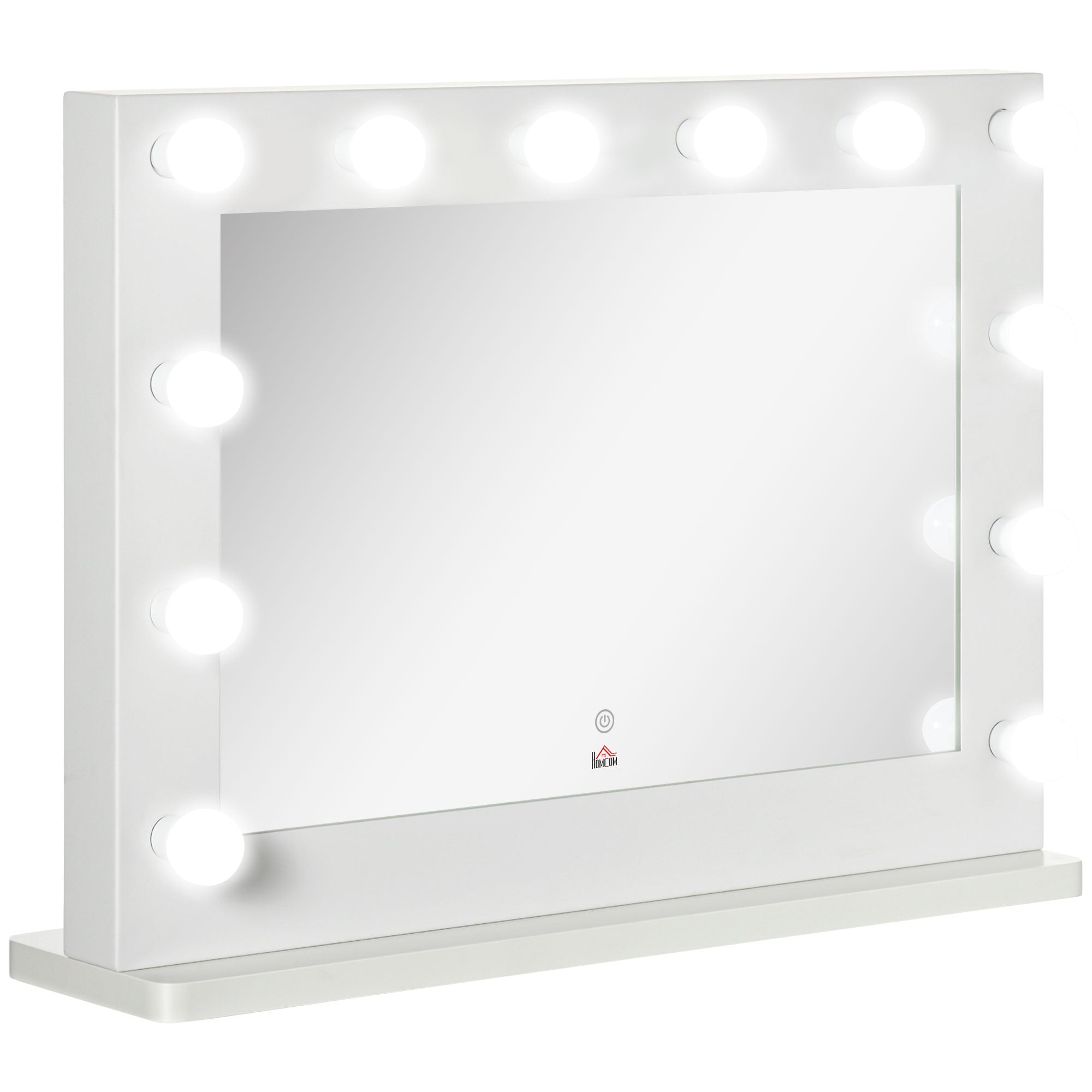 Hollywood Vanity Mirror Illuminated 12 LED Lights 80x60cm, White
