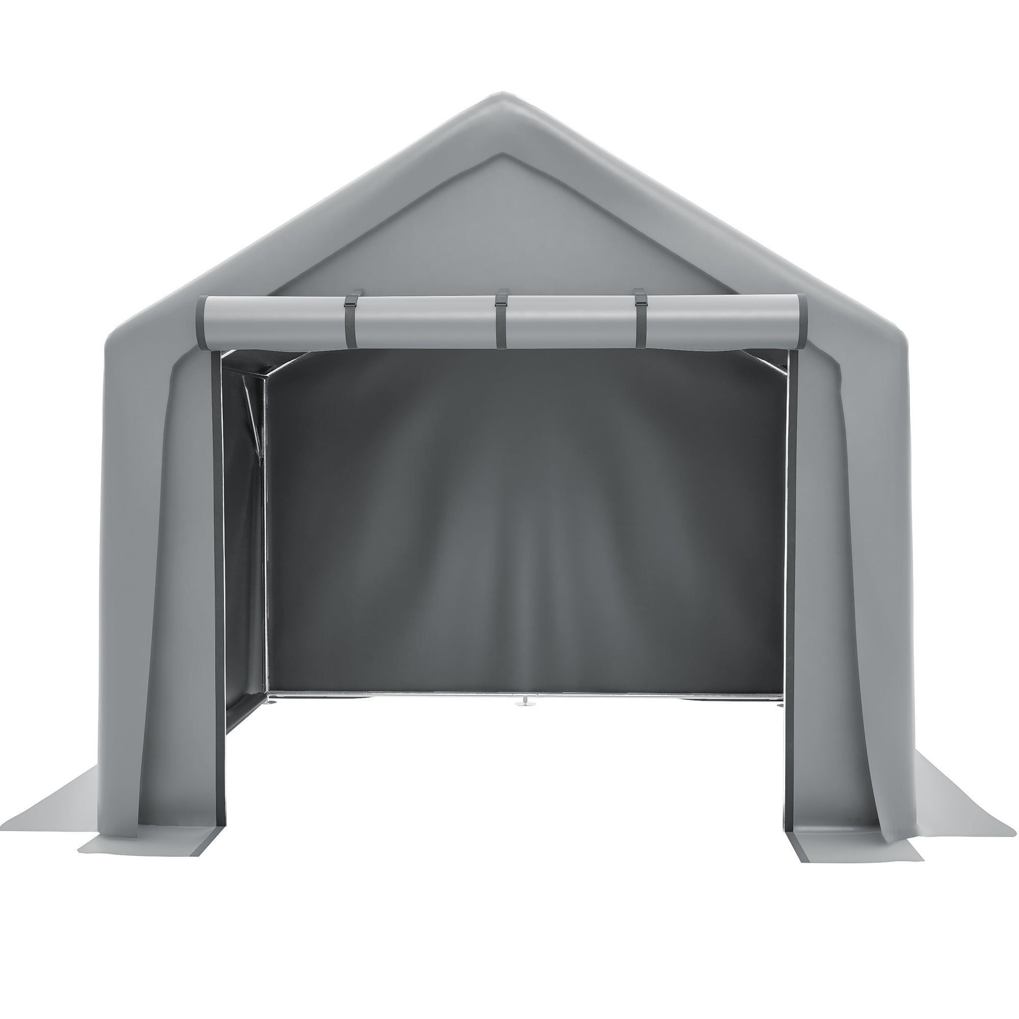 Garden Shed Storage Garage Bicycle Tool Tent 244x241x217cm Dark Grey