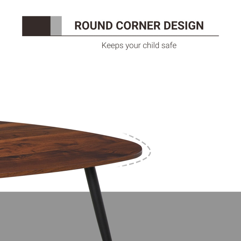 Set of Two Coffee Tables Scandinavian-Style Walnut