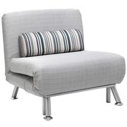 Folding Bed Sleeper Chair Guest Bed Sofa, Folding Mattress Metal, Grey 75x70x75cm