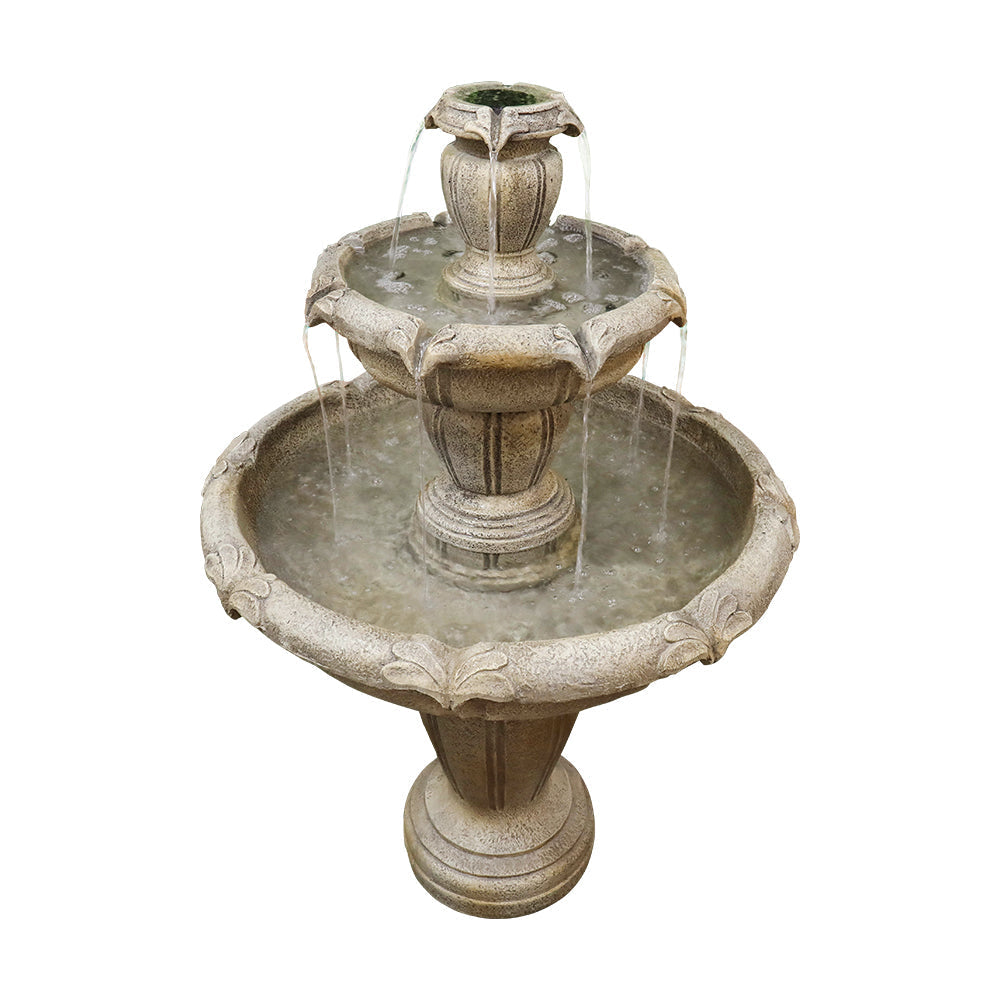 Fountain, Modern Outdoor 122cm High Electric Pump, Concrete
