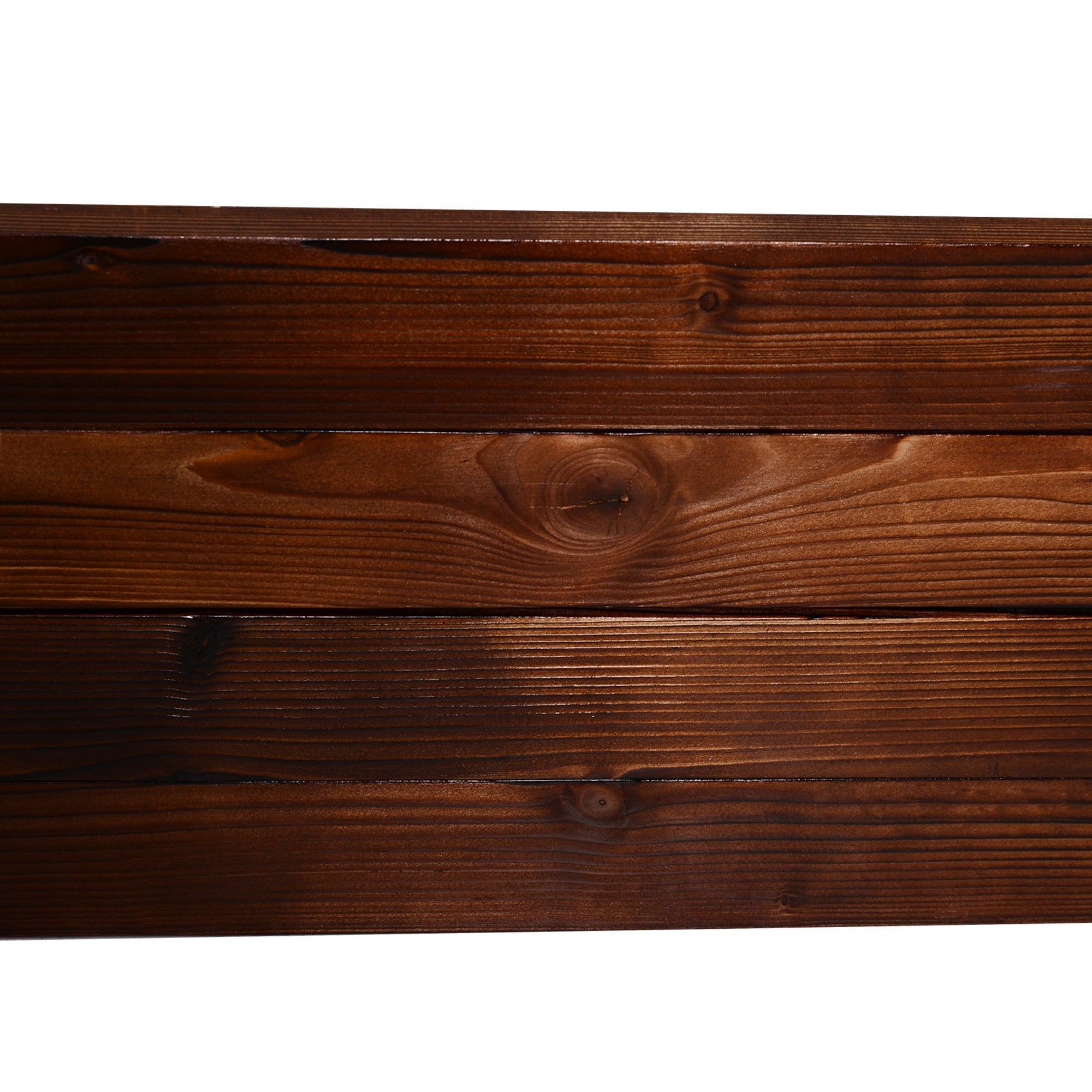 Raised Bed Planter Box, Vegetable Herb Solid Wood, Dark Brown