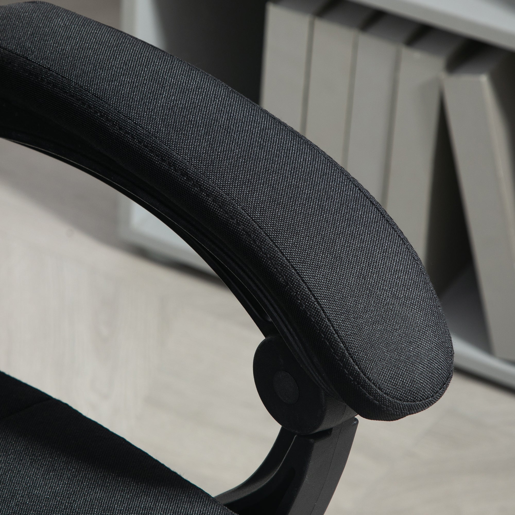 Office Desk Chair, Reclining Backrest Footrest Headrest Swivel Wheels, Black