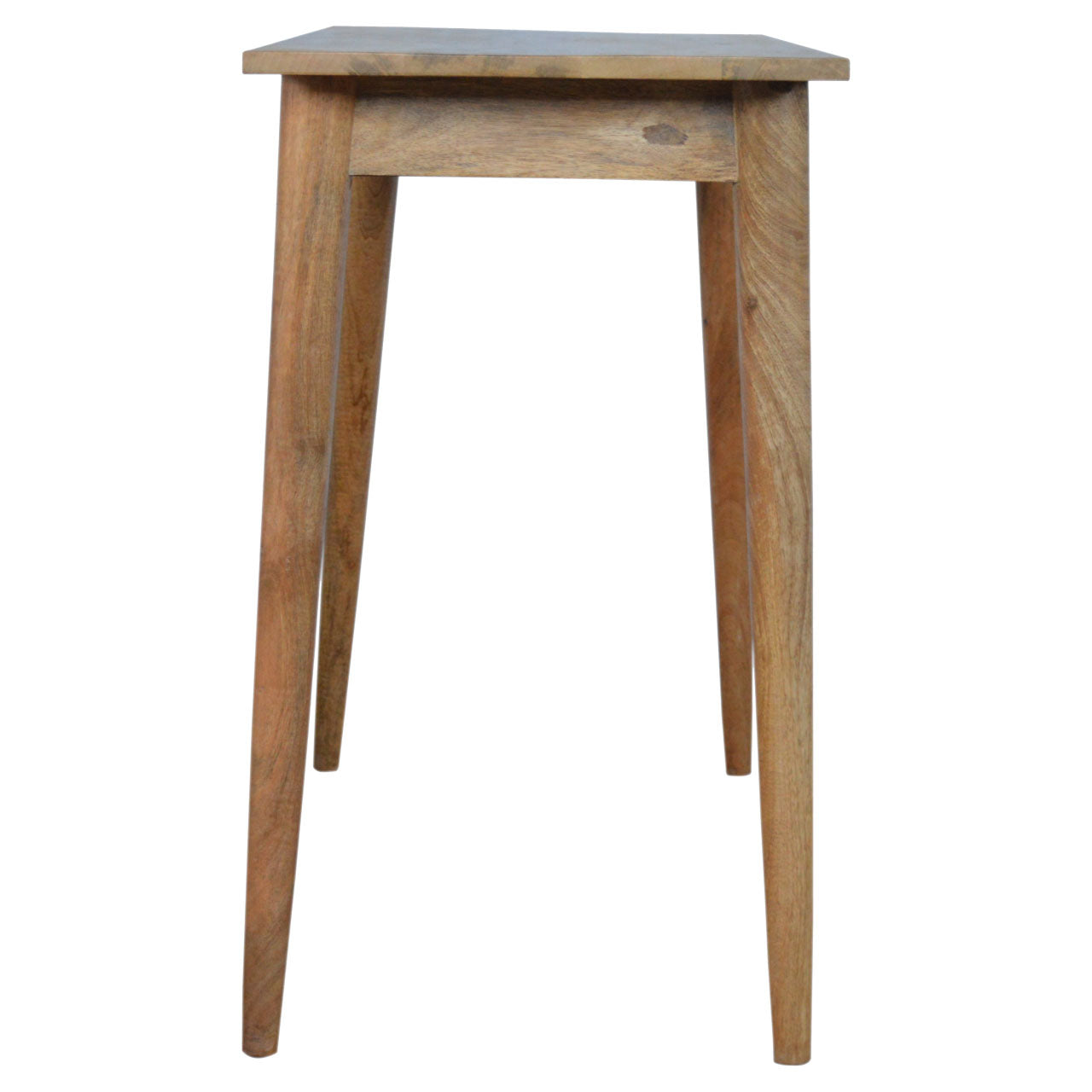 Solid Wood Writing Desk, 2 Drawer Nordic Beige