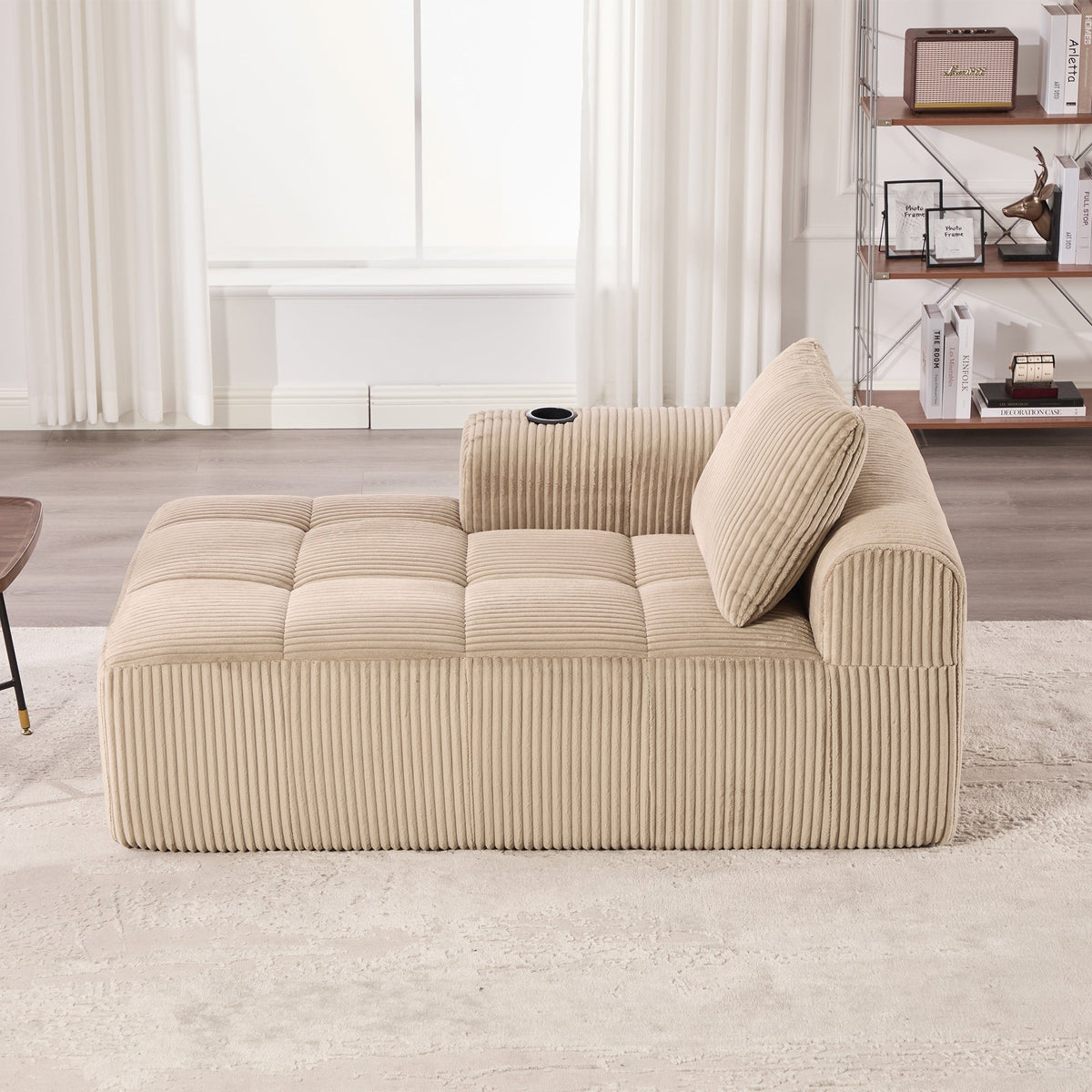 Recliner Sofa Cozy with Side Pocket Drink Holder - Corduroy