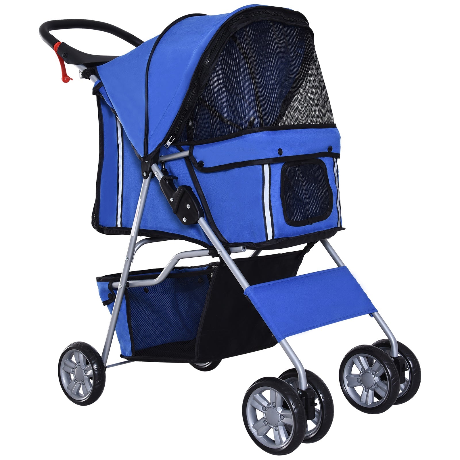 Dog Cart Pet Stroller Jogger Trailer, Foldable Lightweight, Blue