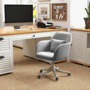 Swivel Office Chair, Massage Function, Armrests, Lumbar Cushion, Grey