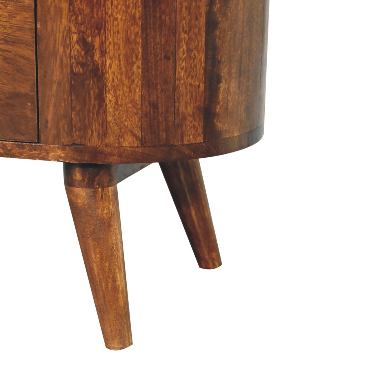 T-bar Cortez Open Slot Cabinet Chestnut
