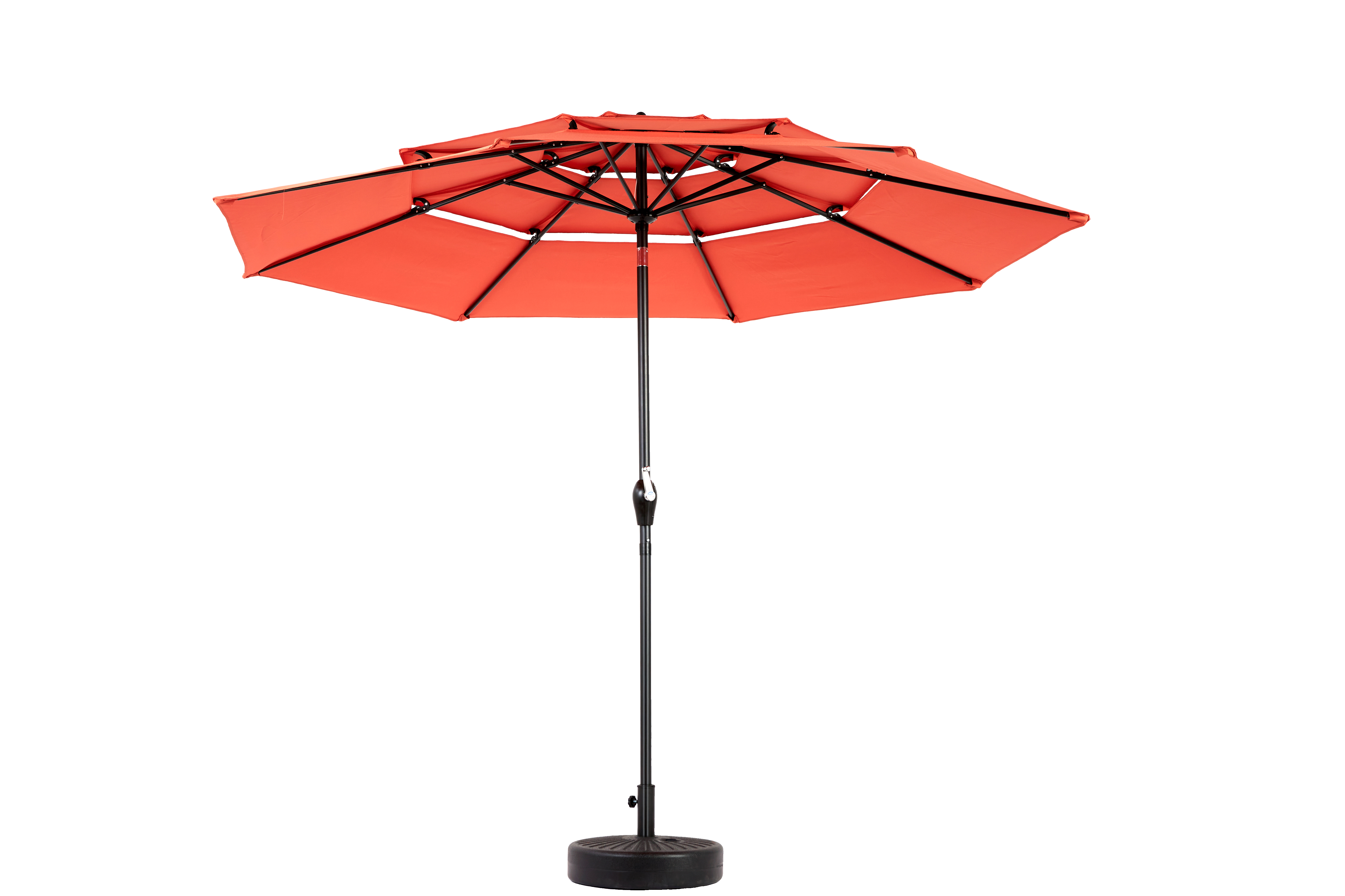 Outdoor Umbrella, 14.8 Ft Double Sided Rectangular Large with Crank, Orange