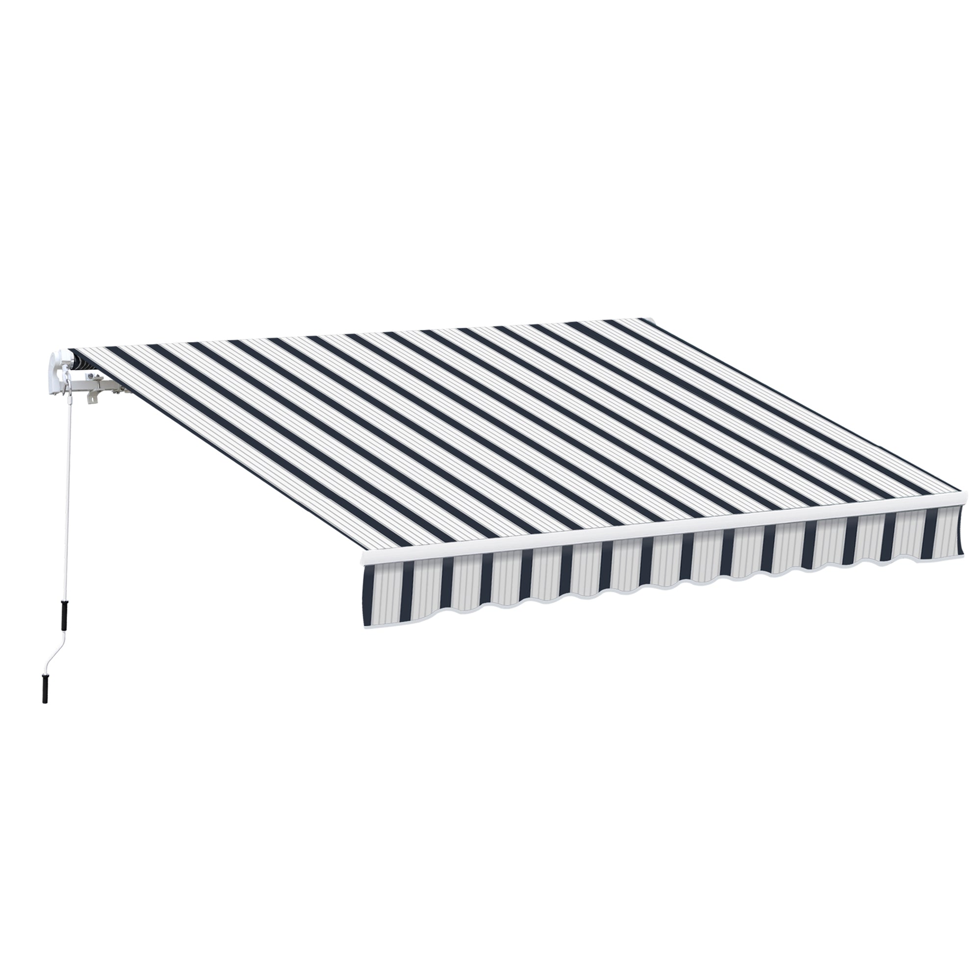 Manual Retractable Awning 4x3 m Blue/White