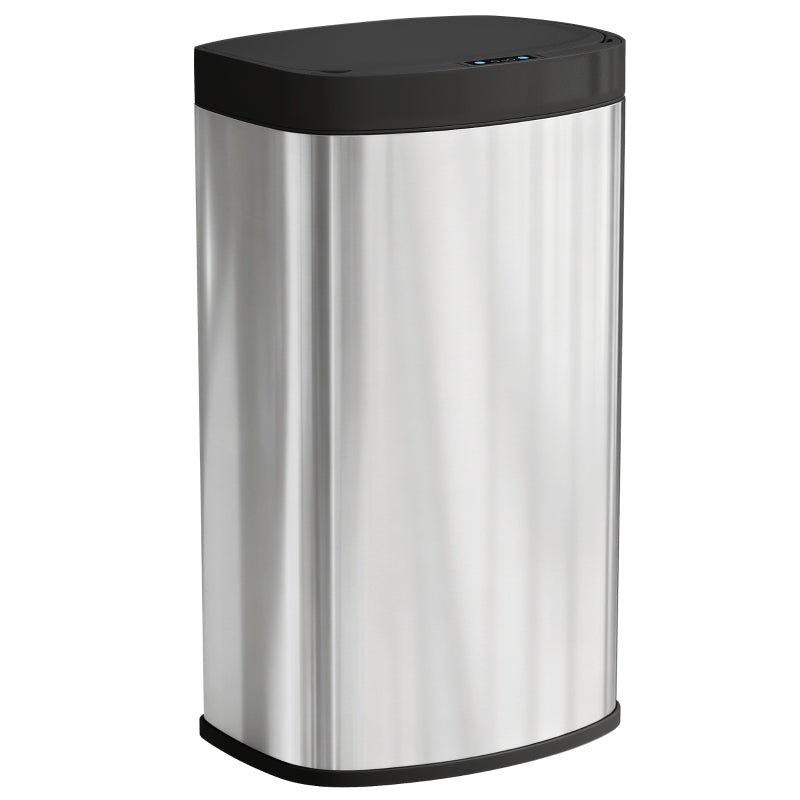 55L Sensor Bin with Soft-Close Lid Automatic Touchless Fingerprint Resistant Stainless Steel