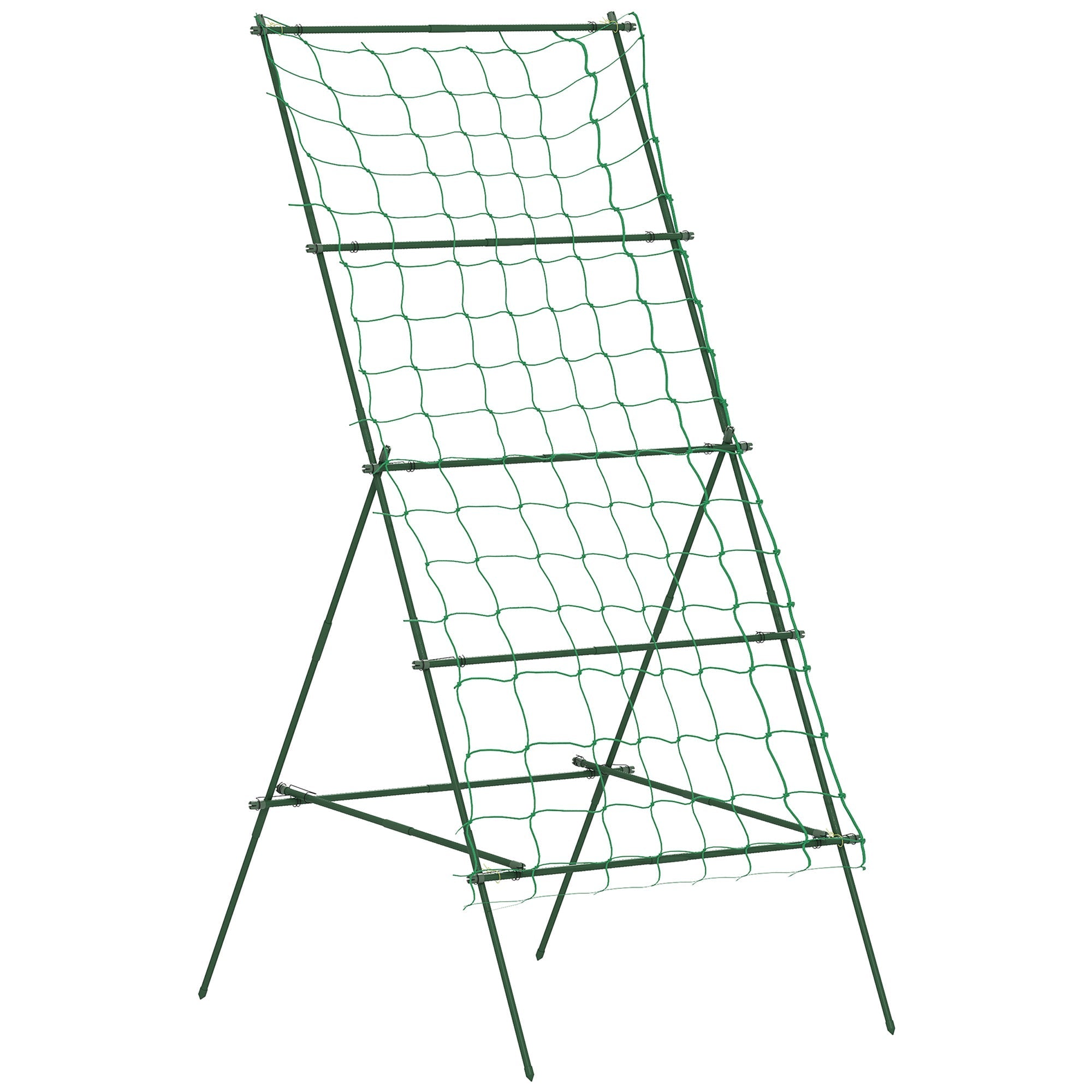 Steel Trellis A-Frame Climbing Aid 101x133x227cm Rustproof Green