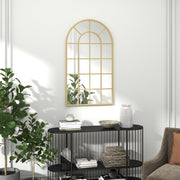 Wall Mirror 110x62cm Hanging Decorative Metal Frame, Gold