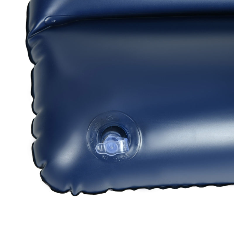 Airbed Double Air Mattress with Hand Pump & Pillow, Blue