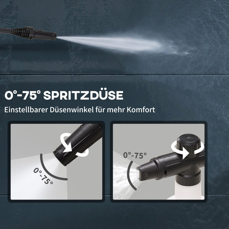 DURHAND Pressure Washer, 1800W, 150 Bar, 5-piece, Blue