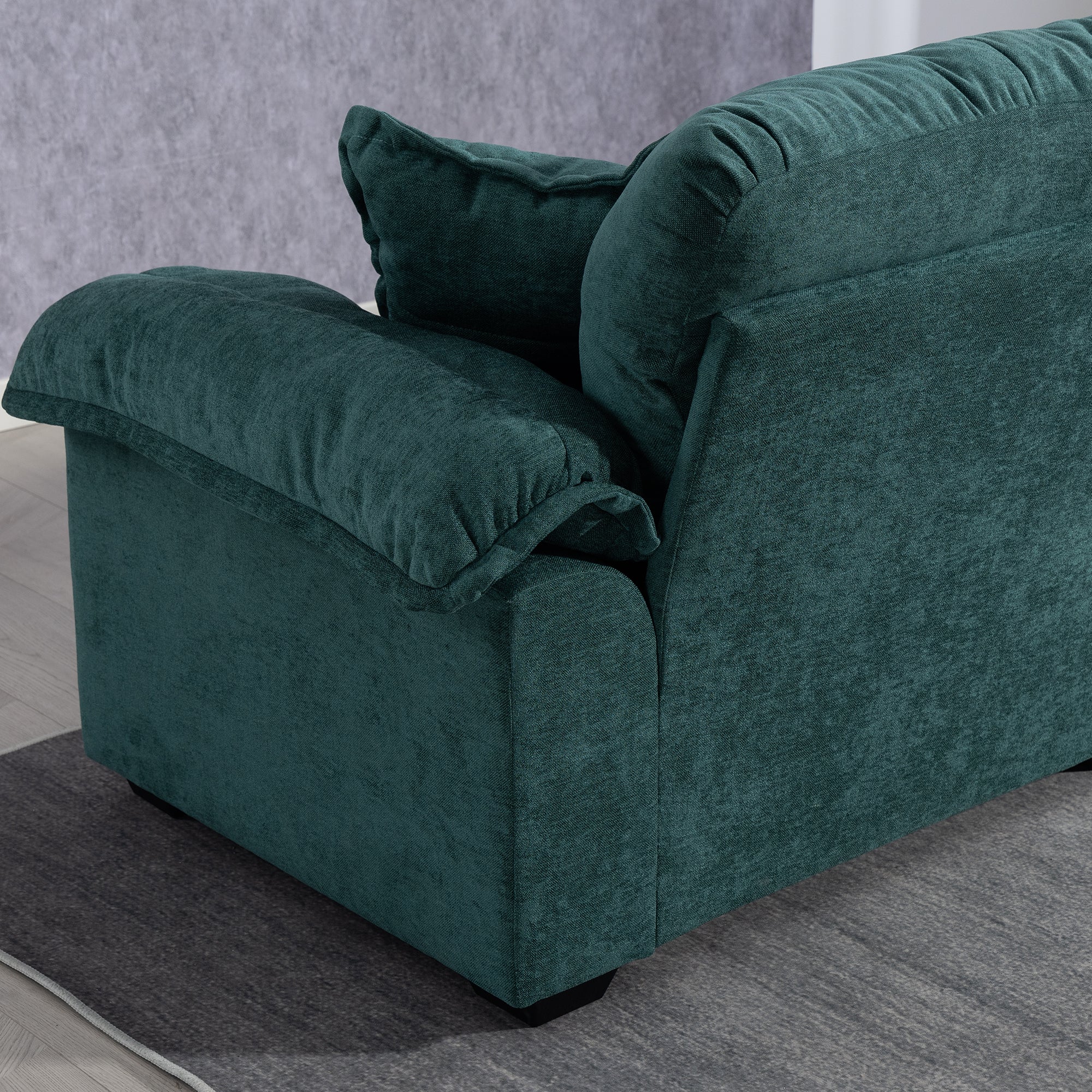 213 cm Deep Two-Seater Sofa with Memory Foam and Pocket Springs, Chenille