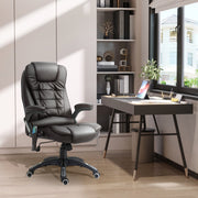 Massage Office Executive Gaming Chair with 6-Point Vibration, Heat Function, Artificial Leather