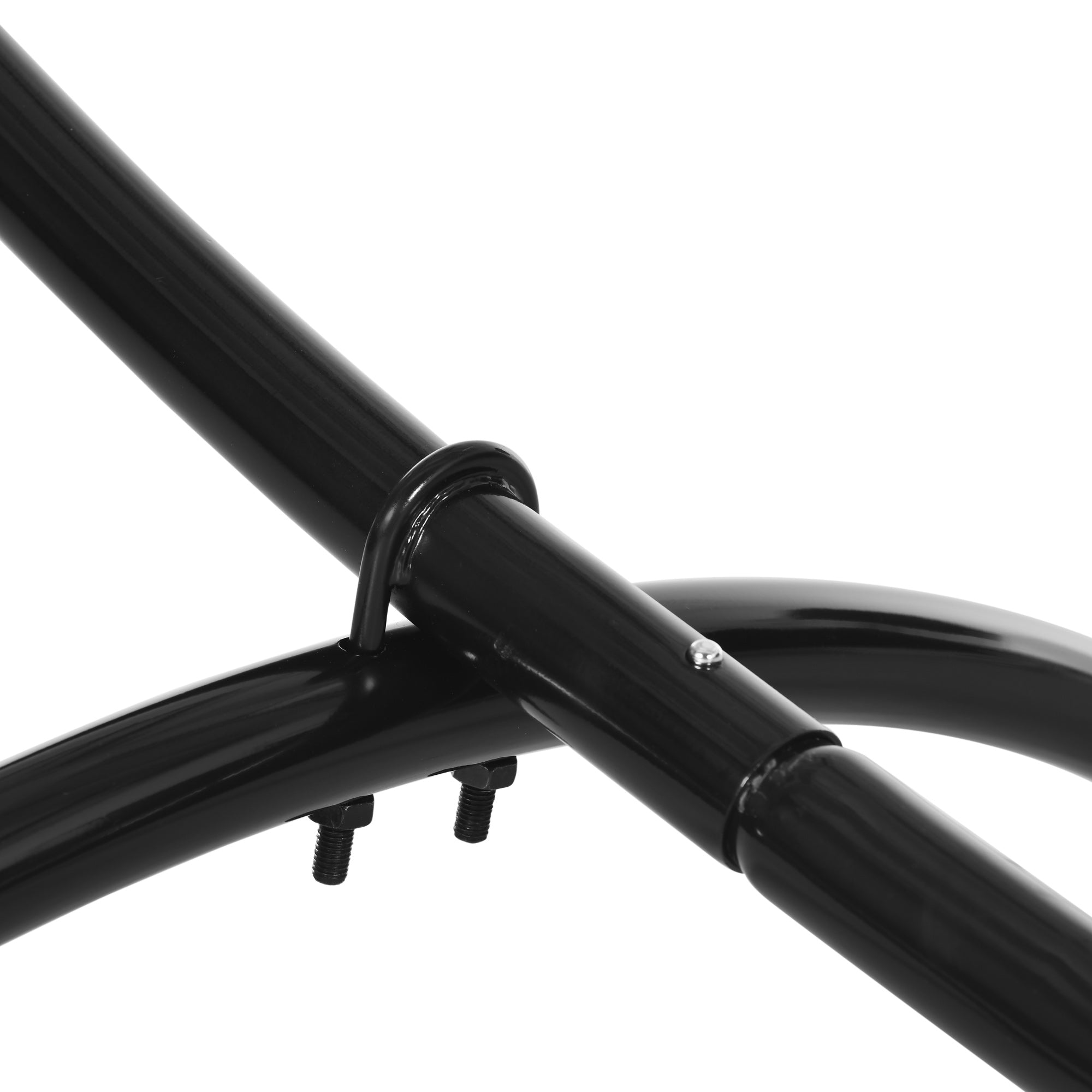 Hammock Stand | 3m Sturdy Steel Frame with Pull Rope 300x90x100cm for Garden & Beach | Black