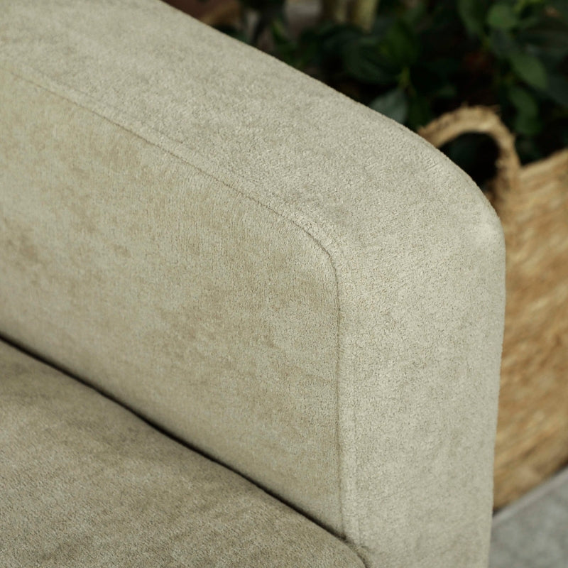 Sofa Two-Seater Velvet-Feel Beige