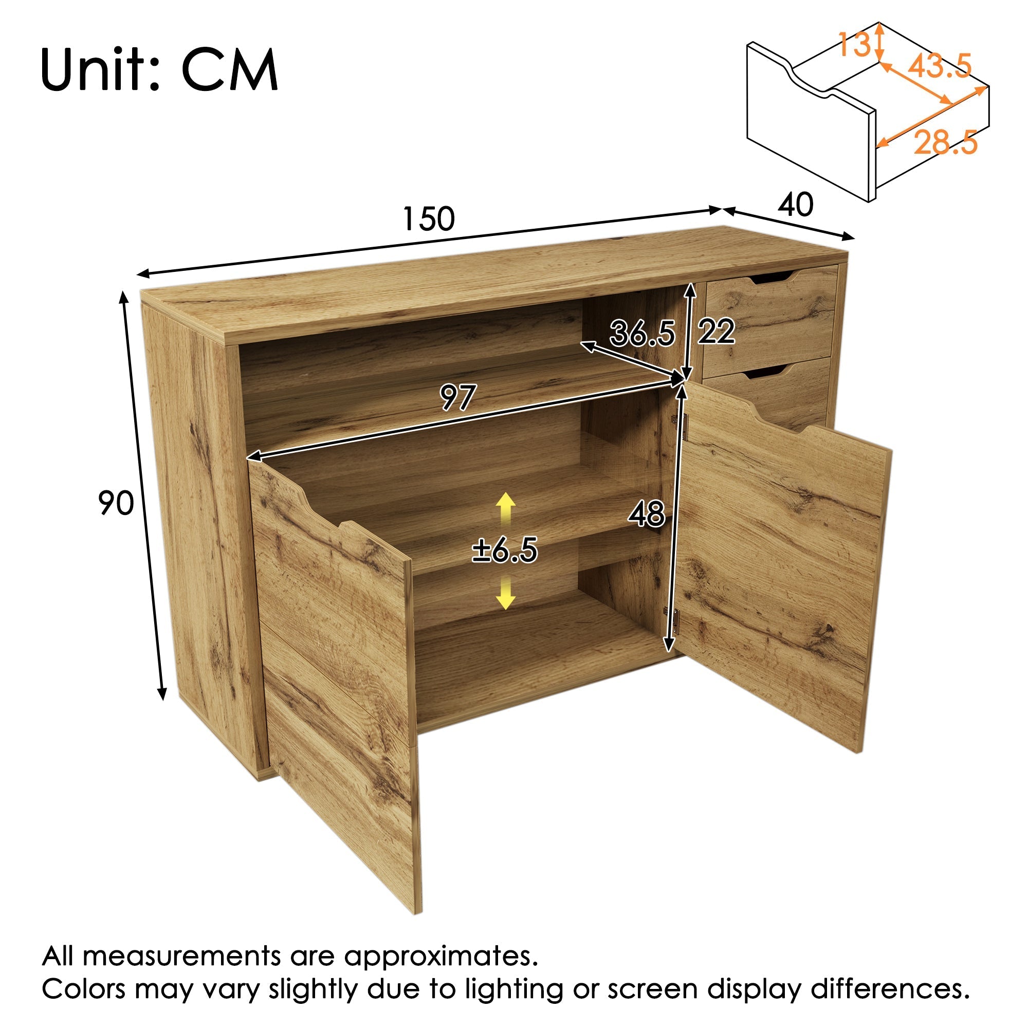 Modern Furniture - Integrated Storage, LED & USB Features - Mixed Materials