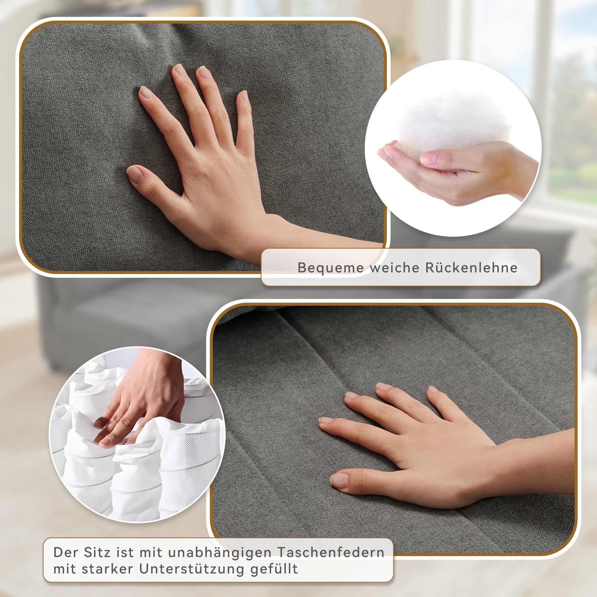 Modular Corner Sofa 5-Seater Convertible Footstool L/U-Shape Vertical Stripes