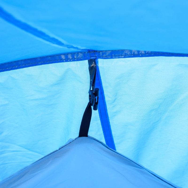 Tunnel Tent 2-3 Man Vestibule Weather-Resistant Camping Light Blue & Grey