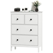 chest of drawers, 4 drawers for clothes and linen, chipboard white
