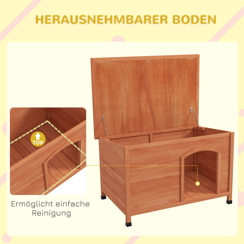 Doghouse XXL Wooden 100x65.5x68cm - Orange