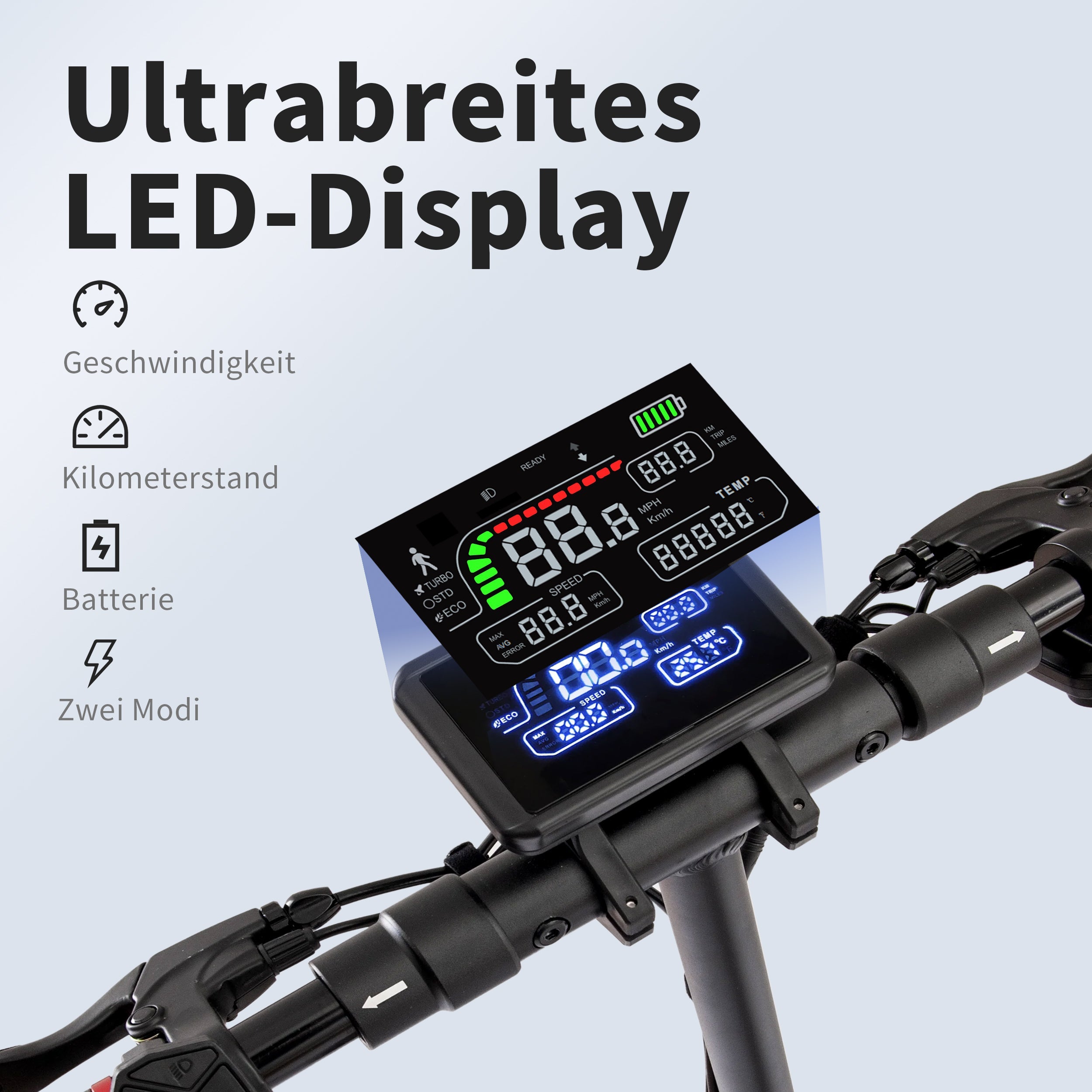 E-Scooter 10-Inch Foldable Road Legal 60km Range 500W Double Shock