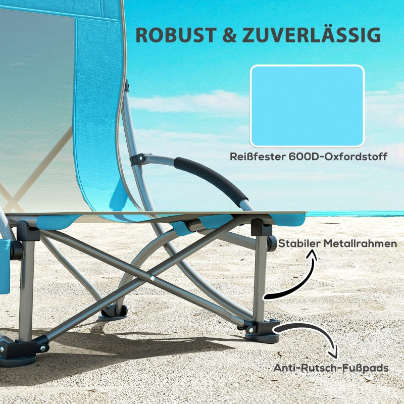 Folding Camping Chairs, Set of 2 with Cup Holder, Mesh Backrest, Black